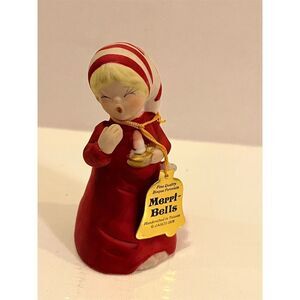 Vintage Jasco Merri-Bells‎ Christmas Miniature Figurine 1978 Red